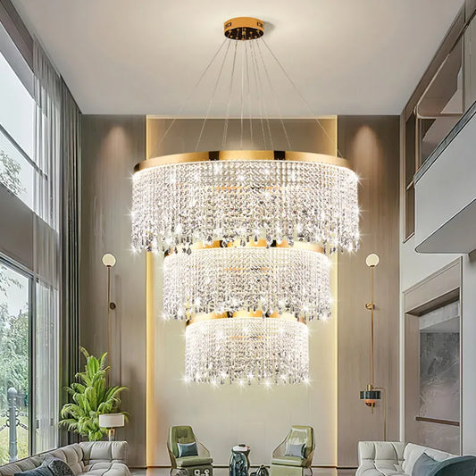Living Room Luxury Chandelier Nordic Crystal Hanging Lamp Modern Home Decor LED Luster For Dining Room Pendant Lighting Fixture