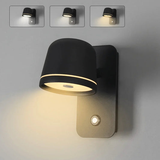 Aisilan LED Wall Lamp with Touch Dimmer Adjustable 3-CCT Brightness Wall Sconce for Modern Nordic Bedroom Living Room Decoration