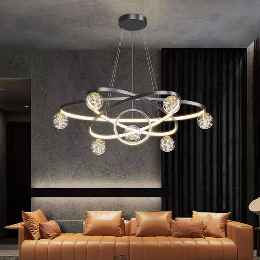 2023 New Nordic Minimalist Chandelier Full of Stars Luxurious Dining Room Bedroom LED Ceiling Lamp Modern Living  Home Decor