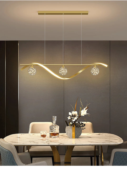 Modern LED Chandelier for Living Room Dining Room Glass Ball Kitchen Lamp Home Decor Lighting Novelty Nordic LED Hanging Lights